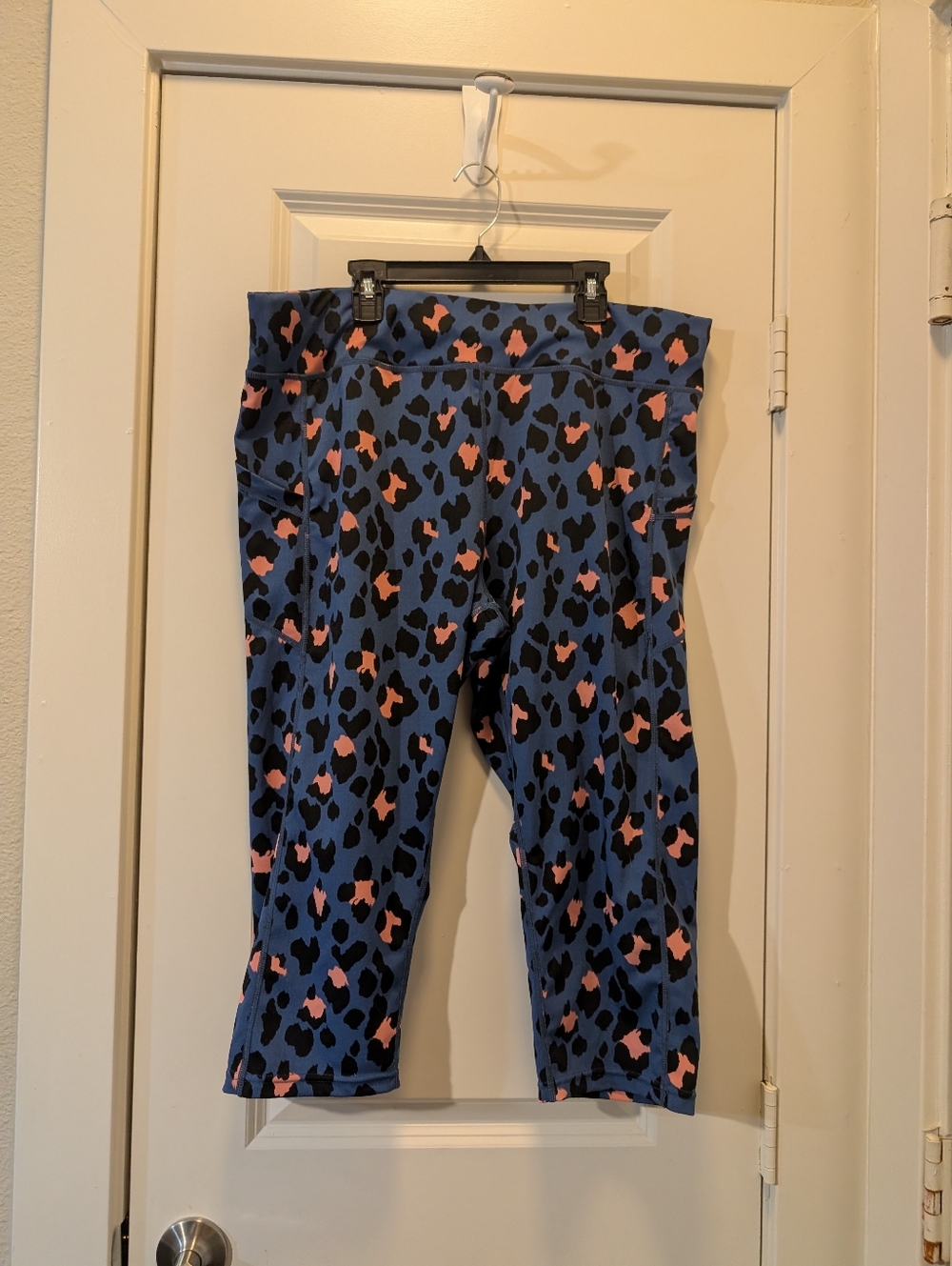 Blue & Pink Cheetah Plus Active Pants